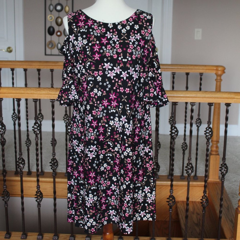 Tommy Hilfiger Floral Cold Shoulder Dress